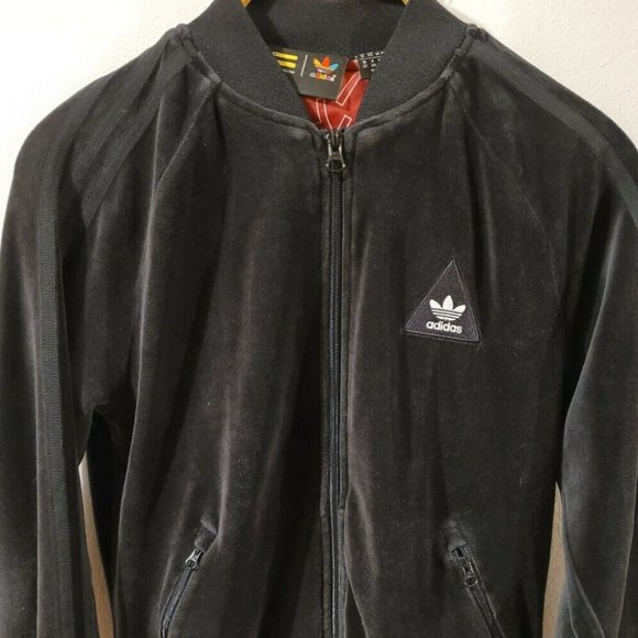 ADIDAS PHARRELLWILLIAMS HUMANRACESUPERSTAR VELOUR HUTRACK WOMEN'S JACKET XS/0-2 - Picture 12 of 16